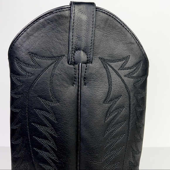 Justin Womens Black Leather Western Boot 6 B - Picture 6 of 16